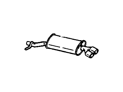 GM 25640096 Exhaust Muffler Assembly (W/ Tail Pipe) RH
