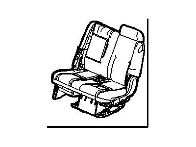 GM 15867229 Seat Assembly, Rear *Ebony