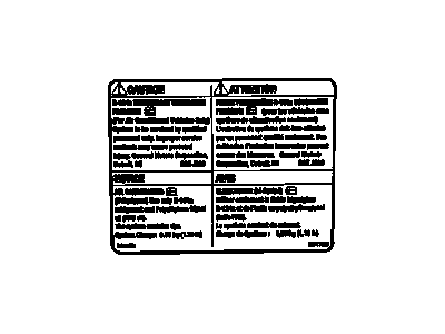 GM 22711205 Label, A/C Refrigerant Caution