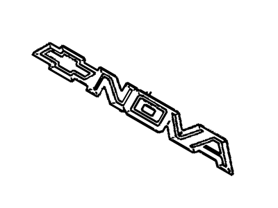 GM 94844052 Plate,Front Fender Name "Nova"