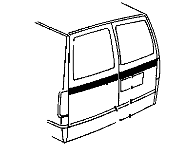 GM 15961668 STRIPE, End Gate and Rear Door Decoration