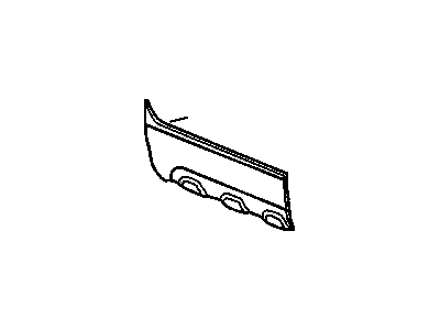 GM 93440187 Molding Assembly, Front Side Door Lower(L.H.) *Dark Smoke Gray
