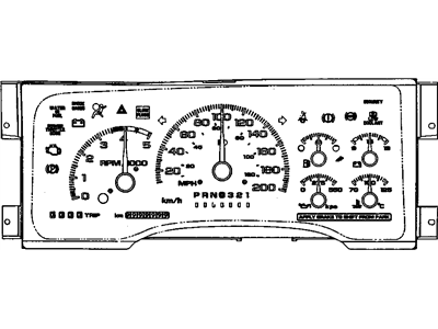 2001 Chevrolet C3500 Instrument Cluster - 9378545