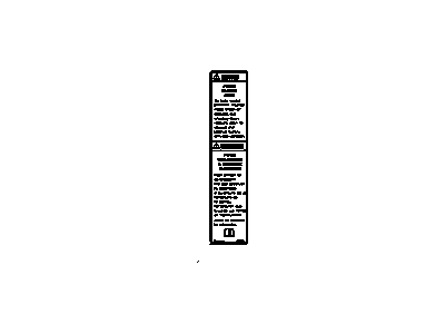 GM 10330895 Label, Rear Side Door Caution *Marked Print