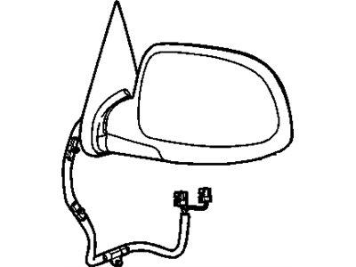 GM 15226944 Mirror Assembly, Outside Rear View (Molded In Black)