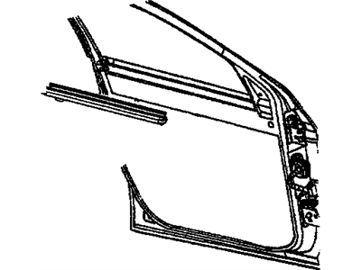 GM 10316092 Sealing Strip Assembly, Front Side Door Window Outer