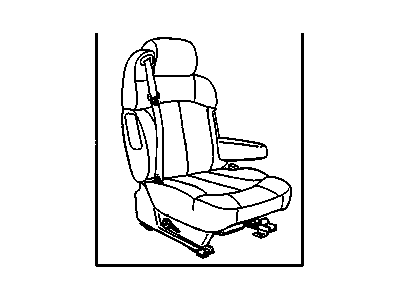 GM 19126848 Seat Asm,Pass (W/ Belt) *Pewter