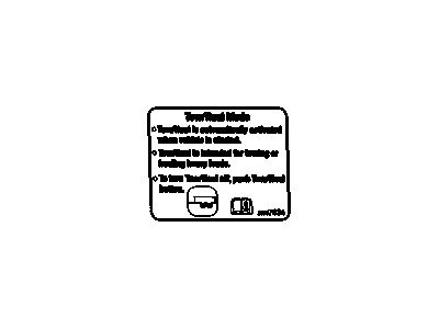 GM 20957834 Label, Tow/Haul Operating Information