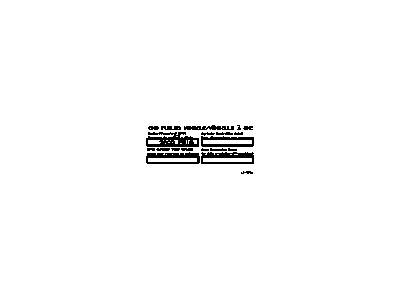 GM 52371856 Label, Cng Vehicle