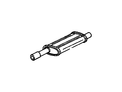 GM 15980181 Exhaust Muffler Assembly (W/ Exhaust Pipe & Tail Pipe)