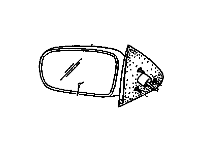 GM 22728844 Mirror Assembly, Outside Rear View *Black