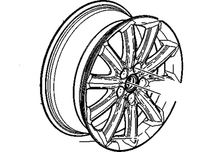 GM 19351717 Wheel Rim,18X7.5 Chrome Aluminum *Chrome