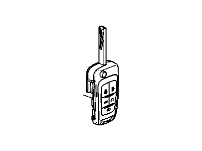 GM 22923862 Key Assembly, Door Lock & Ignition Lock Folding (W/ Remote Control Door