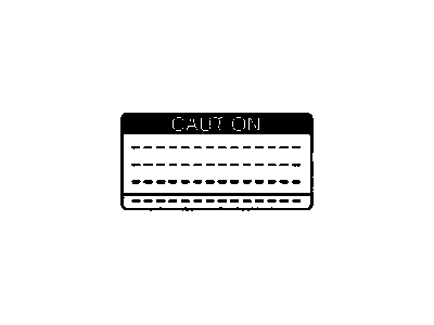 GM 30027469 Plate,Caution,A/C (On Esn)