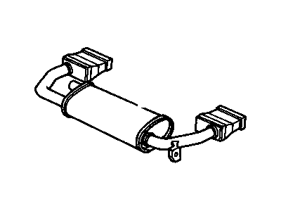GM 3531203 Exhaust Muffler Assembly (W/Tail Pipe)