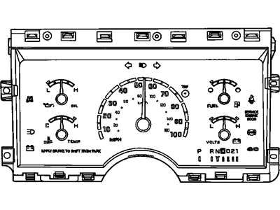 1993 Chevrolet Astro Instrument Cluster - 16164015