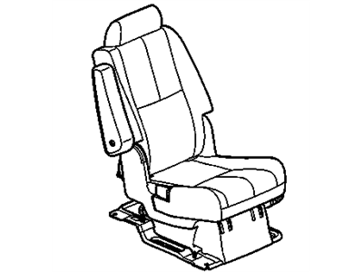 GM 15843917 Seat Assembly, Rear *Ebony