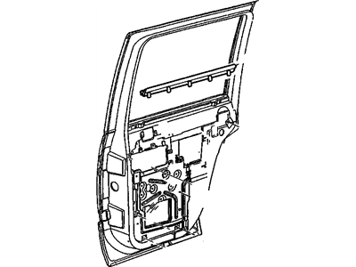 GM 15991899 Sealing Strip Assembly, Rear Side Door Window Outer *Black