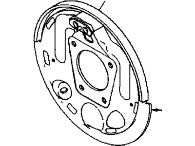 GM 18014504 Backing Plate Assembly, Rear Drum Brake (Lh)