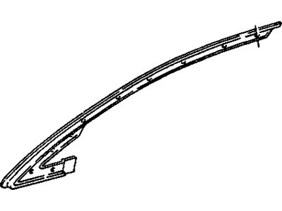 GM 22648275 Sealing Strip Assembly, Front Side Door Window Outer *Black