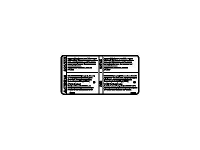 GM 10323111 Label, A/C Refrigerant Caution