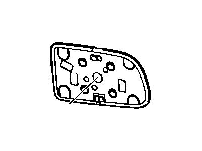 GM 88980581 Glass,Outside Rear View Mirror (W/ Backing Plate)