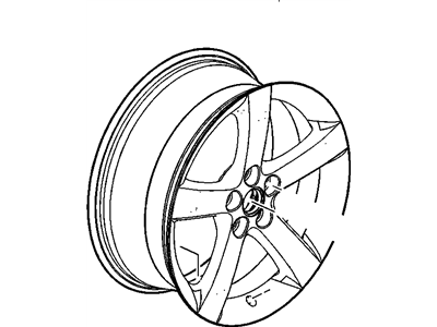 GM 9597296 Alloy Wheel Rim 18X8, 5 Lugs
