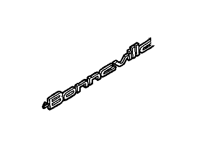 GM 25669558 Plate Assembly, Rear Compartment Lid Name "Bonneville" *Chrome Finis