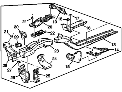 GM 22745461 Rail Assembly, Front Compartment Side