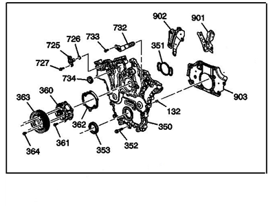 GM 12655856 Cover,Engine Front (W/ Water Pump)
