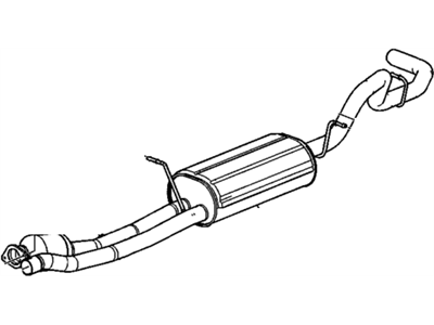 GM 15147356 Muffler Assembly, Exhaust (W/ Exhaust & T/Pipe & 3W