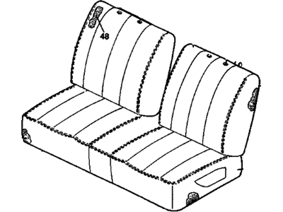 GM 16788162 Cover Asm,Passenger Seat Cushion V.D.Sapphire/ 1C7M*V/D Sapphire