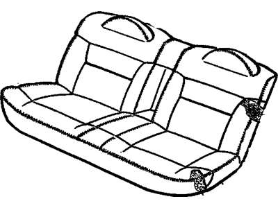 GM 88893652 Cover Asm,Rear Seat Back Cushion *Gray