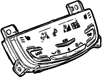 GM 22967005 Heater & Air Conditioner Control Assembly Auxiliary
