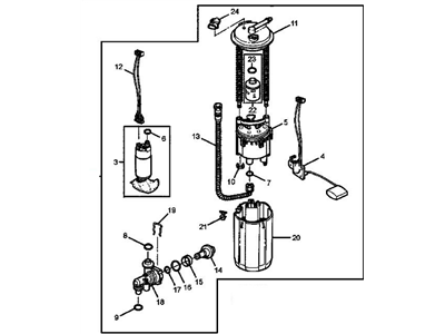 GM 92120576 Fuel Tank Fuel Pump Module(Sender & Pump)