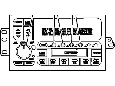GM 16249444 Radio Assembly, Amplitude Modulation/Frequency Modulation Stereo & Clock & Tape Player