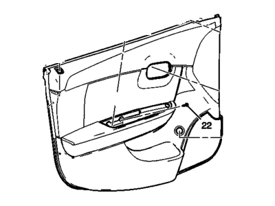 GM 20971434 Trim Assembly, Front Side Door *Cocoa