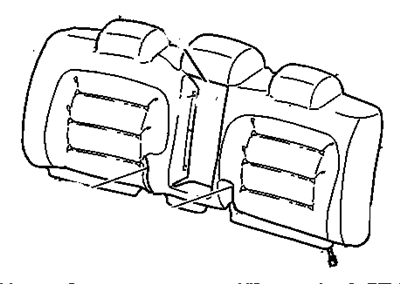 GM 88957846 COVER, Rear Seat Back
