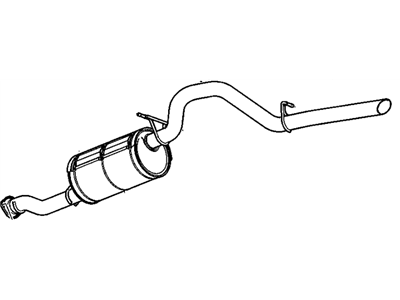 GM 25811688 Exhaust Muffler Assembly (W/ Exhaust Pipe & Tail Pipe)