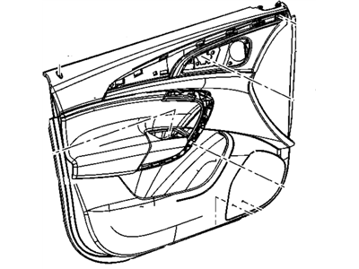 GM 23110511 Trim Assembly, Front Side Door *Cocoa