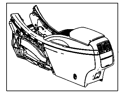 GM 9074970 Console Assembly, Front Floor *Cashmere
