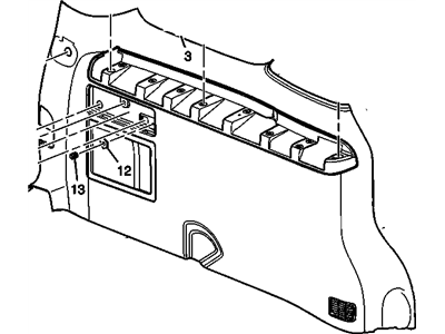 GM 15915911 Panel Assembly, Body Side Rear Trim *Gray M
