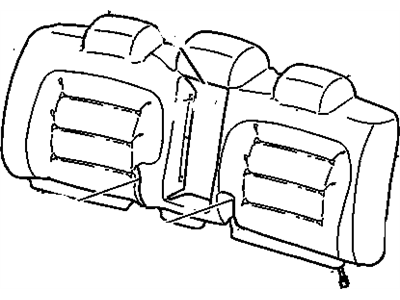 GM 12492809 COVER, Rear Seat Back