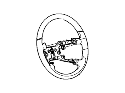 GM 25857171 Steering Wheel Assembly *Cocoa