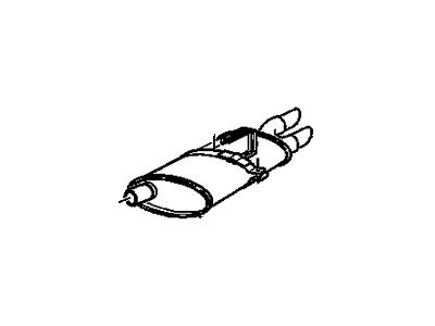 GM 89047810 Exhaust Muffler Assembly (W/ Tail Pipe)