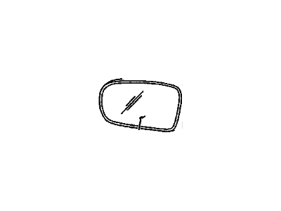 GM 12365214 Mirror Kit,Outside Rear View, Right(Glass/Case)