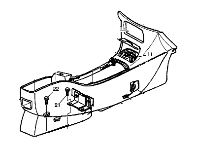 GM 10409034 Console Assembly, Front Floor Lower <Use 1C1J*Blue Adr D