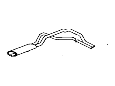GM 15651734 Exhaust Muffler (W/Exhaust Pipe & Tail Pipe)