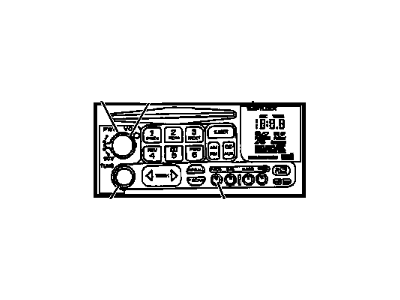 GM 16194491 Radio Assembly, Amplitude Modulation/Frequency Modulation Stereo & Clock & Compact Disc Player