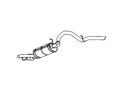 GM 15798961 Exhaust Muffler Assembly (W/ Exhaust & T/Pipe & 3W